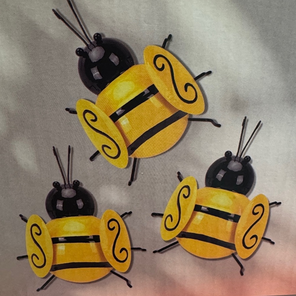 Yellow and Black Bee Wall Decor